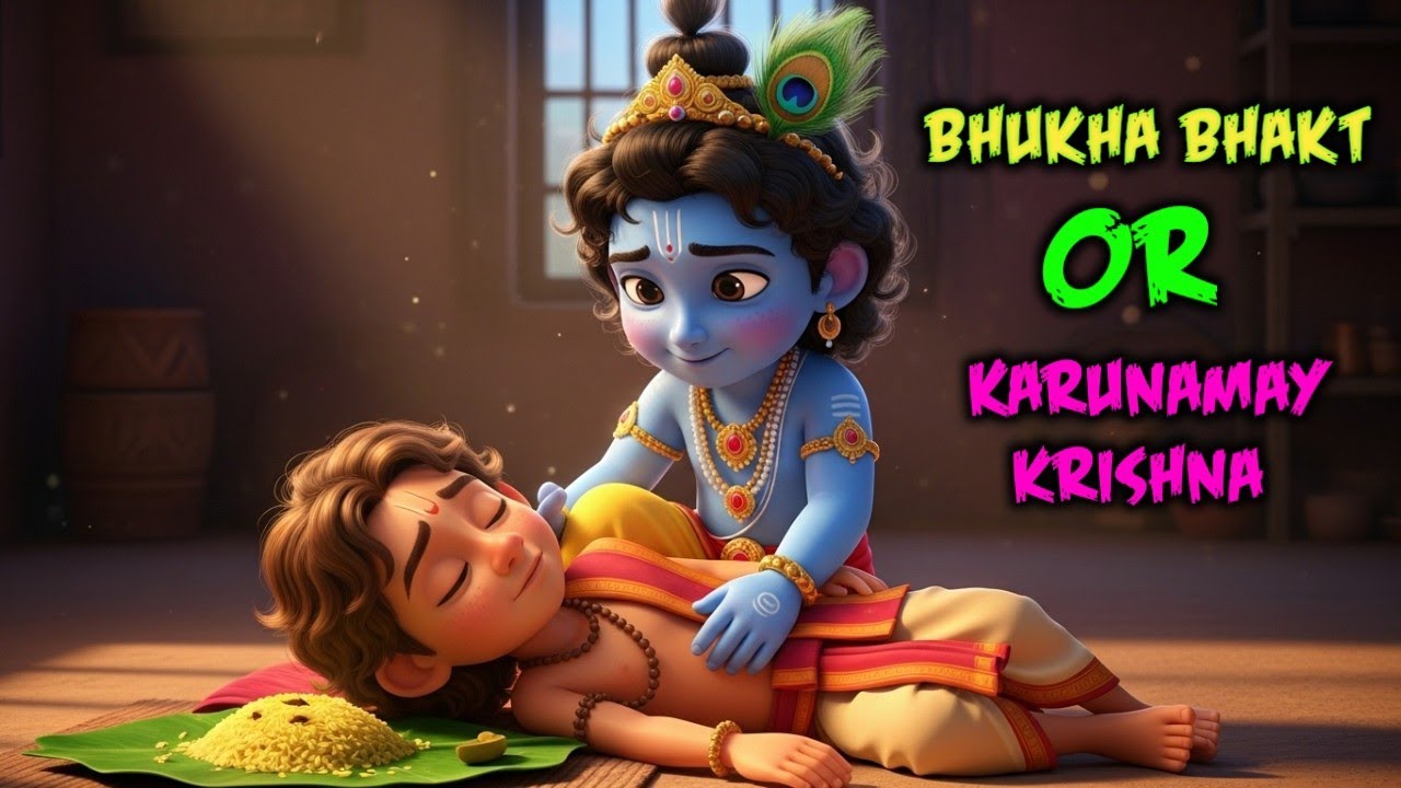 वृंदावन का वो भक्त | जिसे भगवान कृष्ण ने चरणों से भोजन कराया || Bhukha Bhakt Or Karunamay Krishna ||