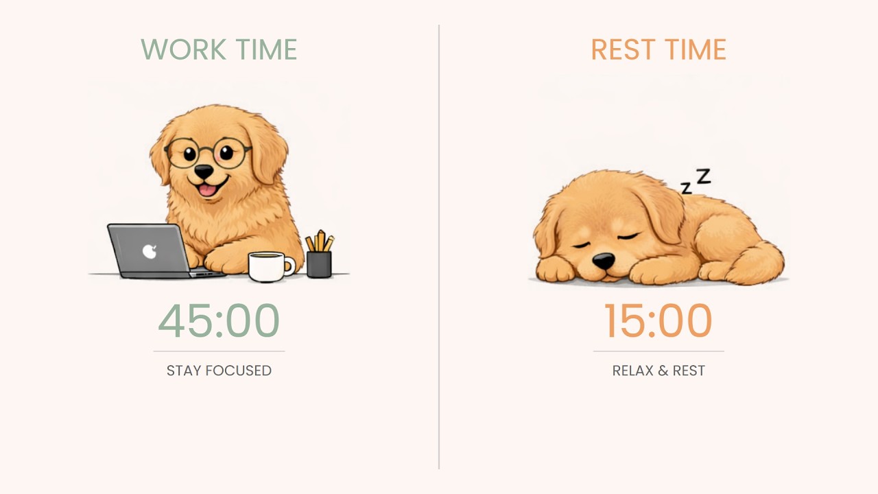 3-Hour Study With Me 📖 | 45/15 Pomodoro | Brown Noise for Homework & Exam Prep