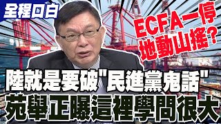 ECFA一停地動山搖 苑舉正指大陸就是要破民進黨鬼話 這裡學問可大了|cti talk 網路論壇
