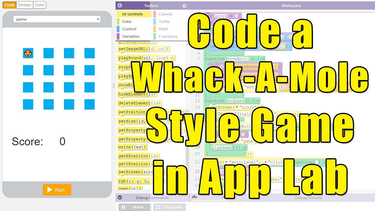 code-a-whack-a-mole-style-game-in-applab-code-programming-for-beginners-youtube