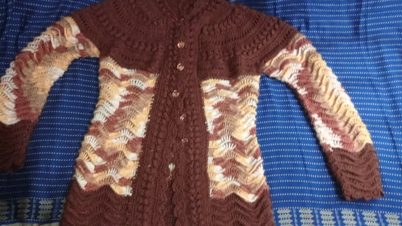 Handmade women's designer woolen cardigan/ full sleeve jacket 🧥  #woolen #viral #wool 