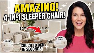 4 in 1 Stylish Instant Guest Room Convertible Sleeper Chair!