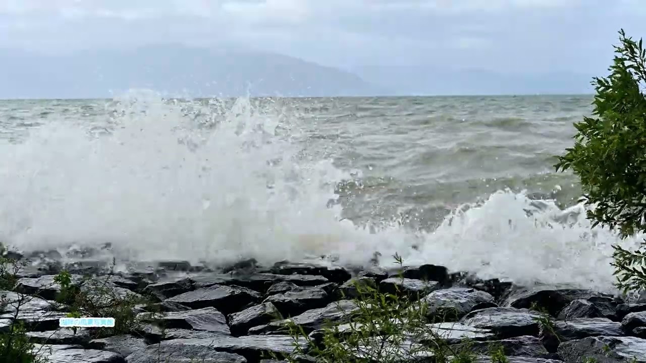 台風が過ぎ去った後の風 吹き返しの強烈な風 危険がまだある現実 - YouTube