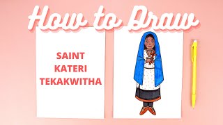 How to Draw Saint Kateri Tekakwitha Step-by-Step Catholic Art Tutorial screenshot 3