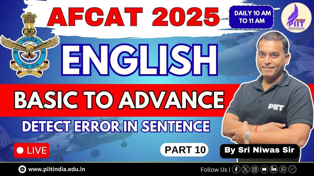 L18 – Detect Error in Sentence Part–10 | AFCAT 2026 English Grammar | 