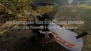 Tazz K33 Chipper Shredder 301cc Viper Engine First Time Use