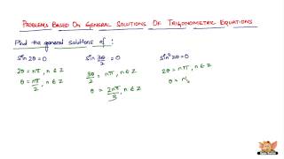How to solve problems based on general solutions of trigonometric equations? -- Vol. 1/6
