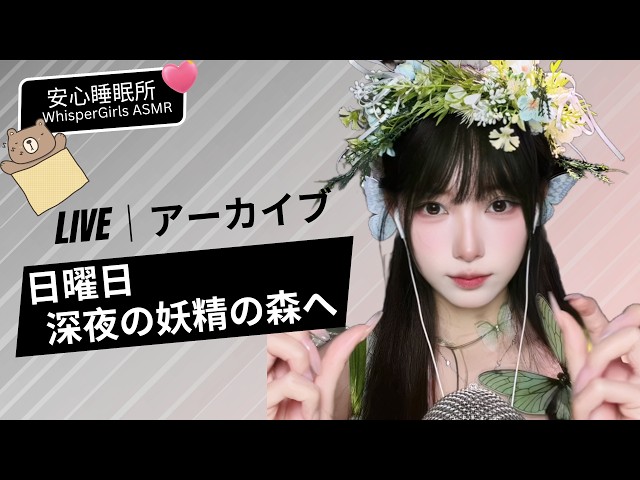 【LIVEアーカイブ】日曜日、深夜の妖精の森へ🌙 脳を優しくほぐすエルフの秘密の魔法音 #ASMR #ロールプレイ #睡眠導入#live