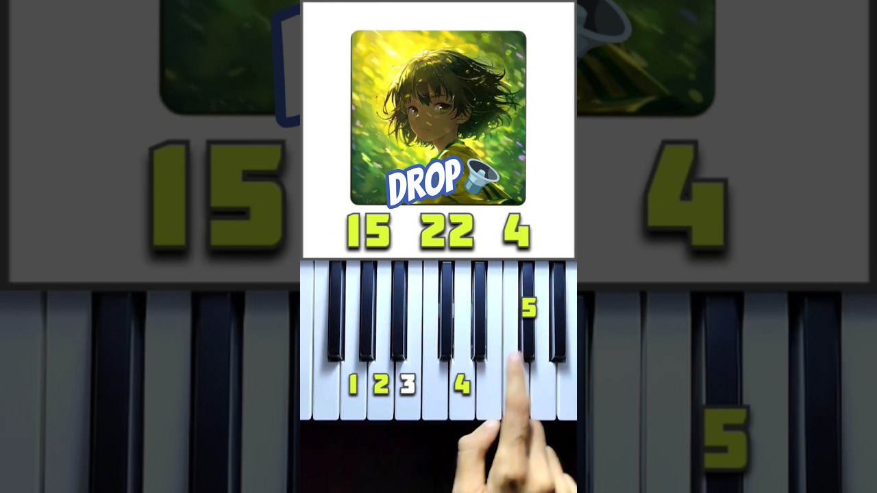 🎶Drop part | PASSO BEM SOLTO - ATLXS very easy piano tutorial 