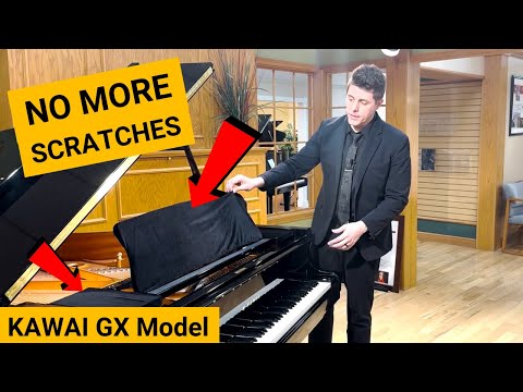 Видео: Kawai GX Grand Piano: Velvet Music Desk Cover