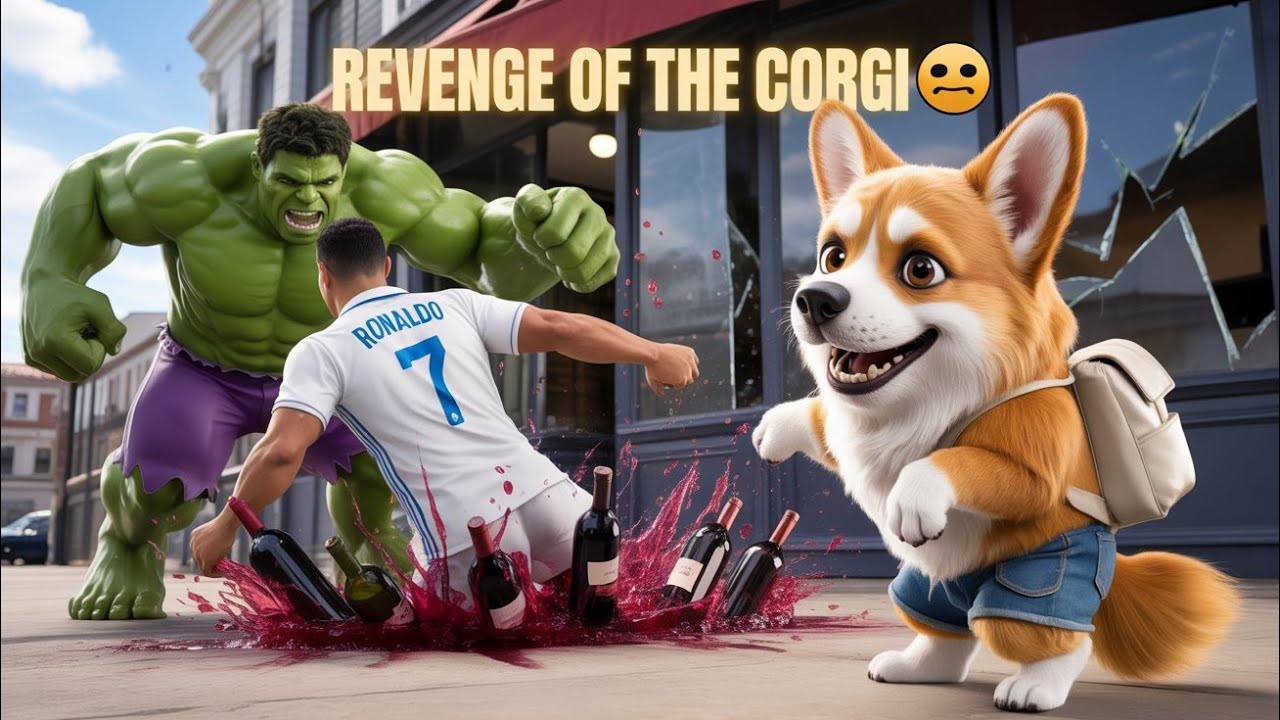 “Revenge of the Little Corgi 🐶💥 | Hulk vs Ronaldo | Epic Funny Short Story” 