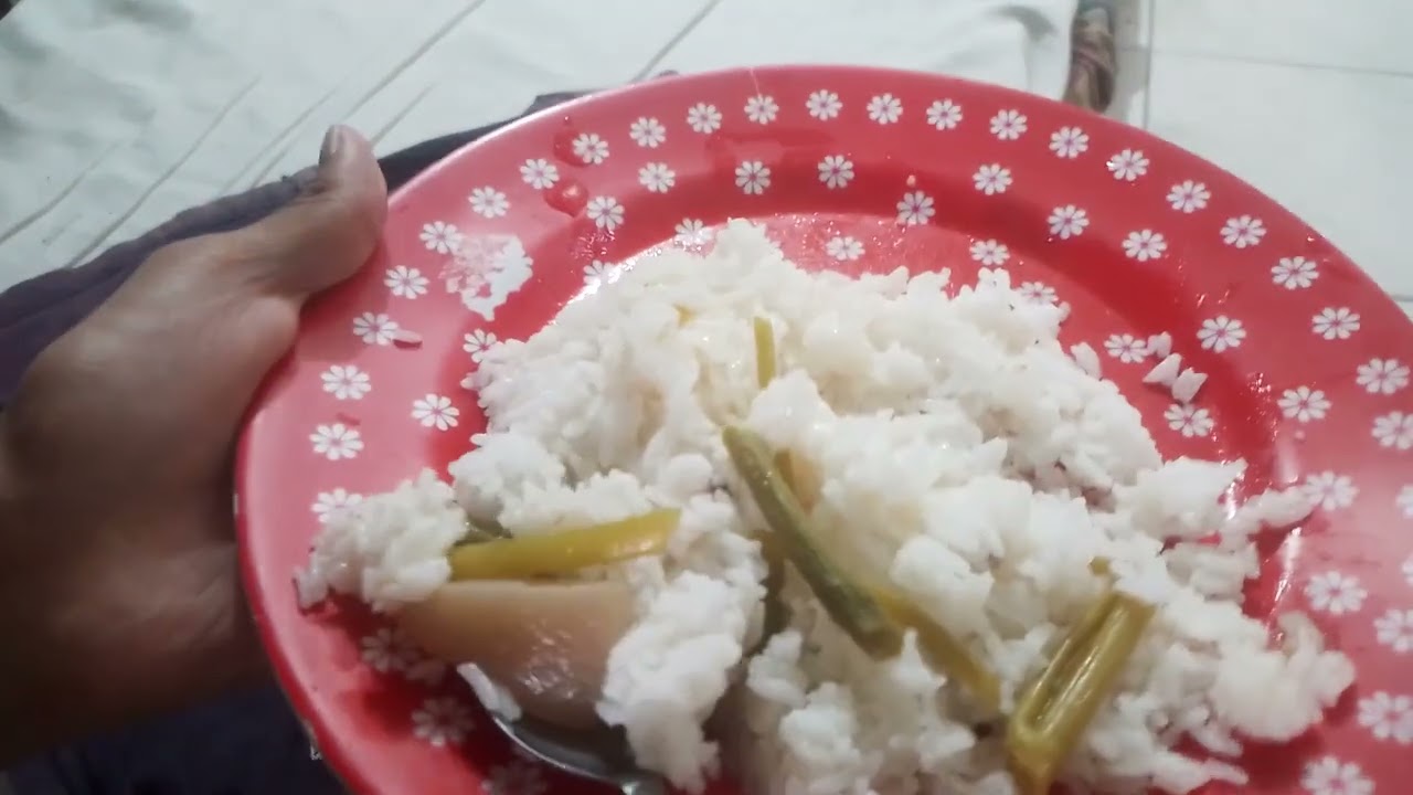 Sinigang with Rice(Too much spice, yum😋 )