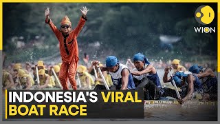 Indonesia's Famous 'Pacu Jalur' Boat Race In Full Swing | WION