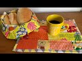 Cestinha de pão com mug rug