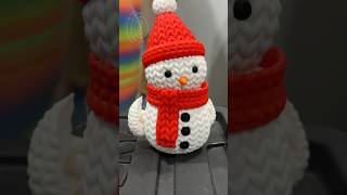 The Cutest Snowman With Crochet Stitches But 3D Printed 🤔