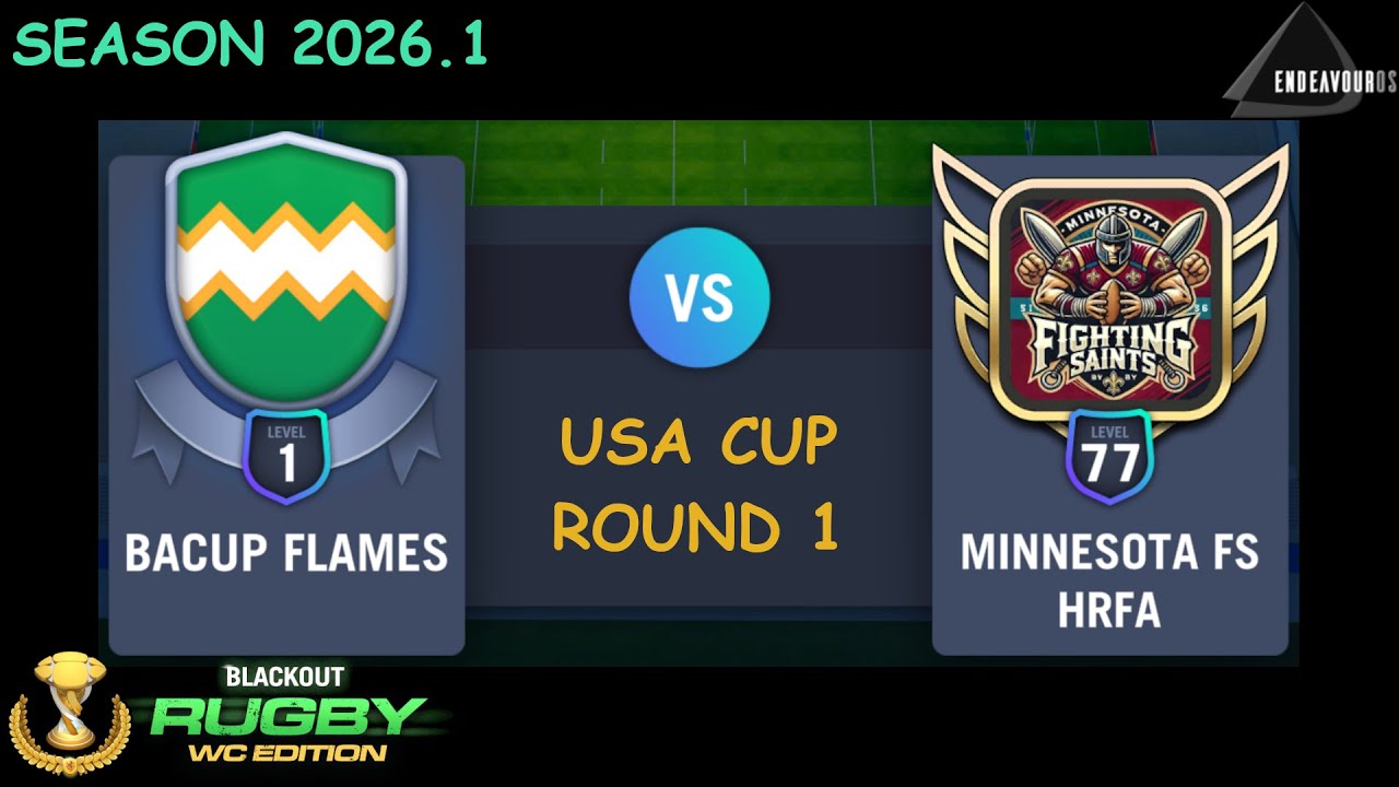 Blackout Rugby: USA Cup Round 1 ~ Bacup Flames V Minnesota Fighting Saints