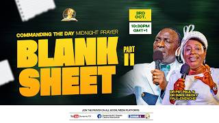 Commanding The Day Midnight Prayer Blank Sheet Part Ii 03-10-2026