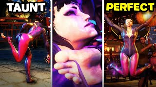 Street Fighter 6 - All Juri Animations (Perfect, Taunts, Special Moves)