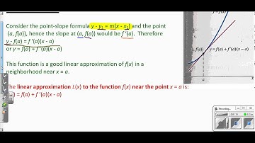 Calculus 1 section 3 9 linear approximation