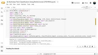Multiclass Text Classification In Python Using A Bidirectional LSTM RNN