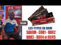 Quelle est la diffrence entre sdram ddr ddr2 ddr3 ddr4 et ddr5 