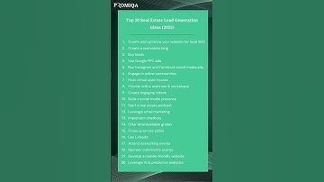 Top 20 Real Estate Lead Generation Ideas for 2025 🏡📈📋 Description: