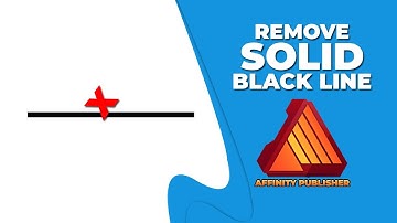 How to remove the solid black lines from affinity publisher