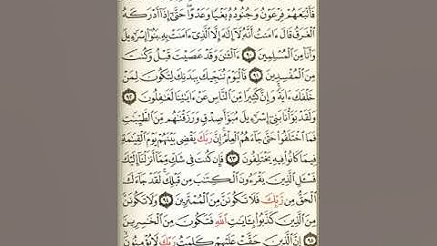 # ١٢ سورة يونس الصفحة ٢١٩ من القرآن مكررة ١٠ مرات بصوت ماهر المعيقلي قال قد أجيبت دعوتكما فاستقيما