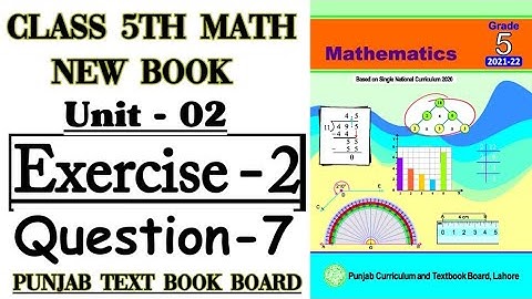 Class 5th Math New Book-Unit 2-Exercise 2 Q7-5th class Math Chapter 2 Exercise 2-How to find the LCM