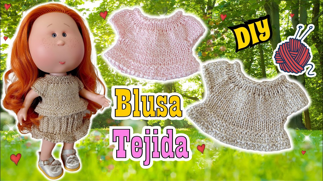 CAMISETA TEJIDA  para MUÑECAS muy fácil 👚