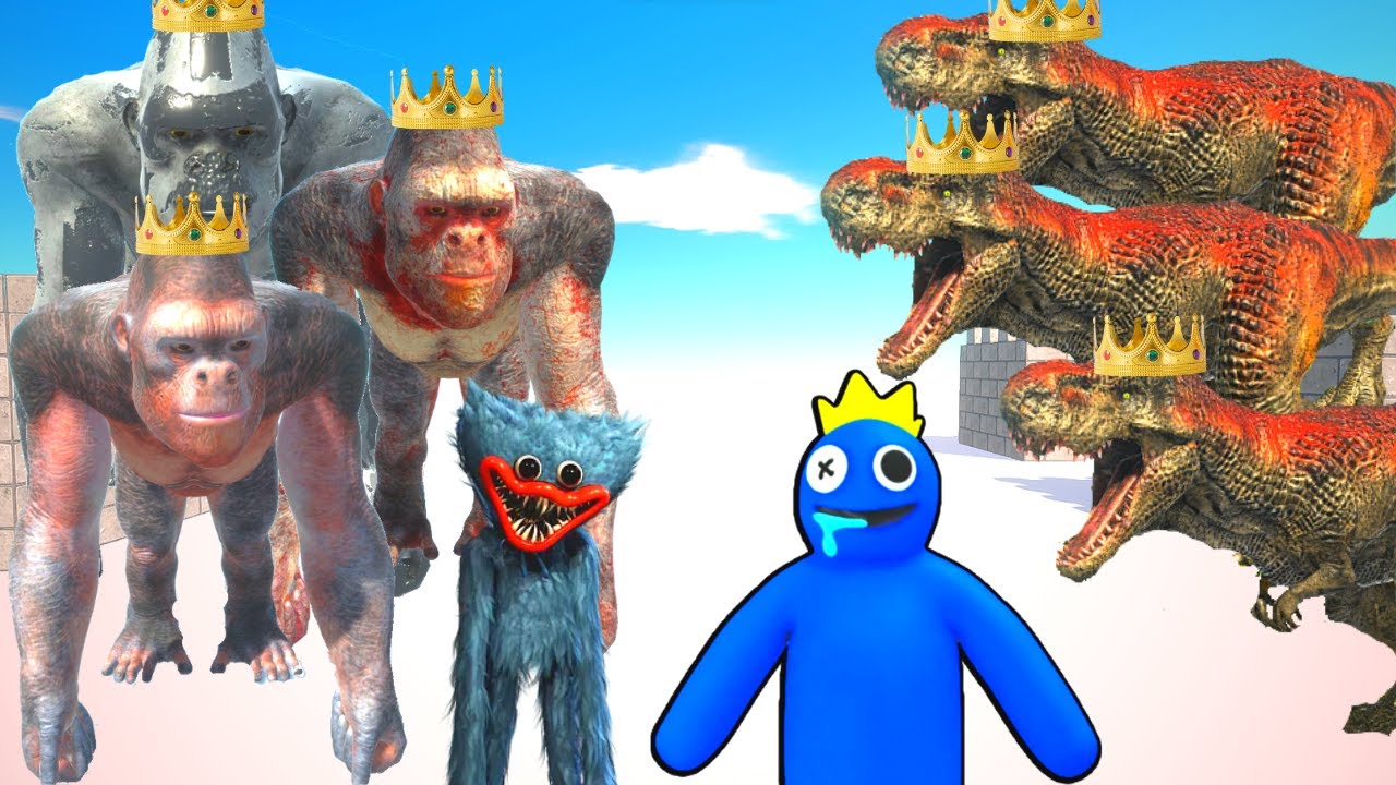 4X KING GOROS, 4X PRIMATES & POPPY PLAYTIME MOSTERS VS KING 4 XT-REX ...