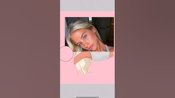 ART REVEAL pinterest portrait to cute character 💖 #procreate #drawing #art #digitalart #artreveal