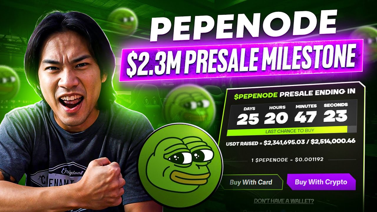 Pepenode $2.3M Presale Raised: The Next 100x Meme Coin?