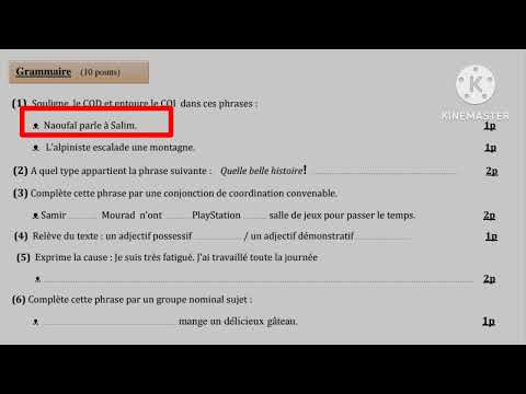 6ème année primaire 2ème contrôle continu semestre 1 الفرض التاني الدورة الأولى + production écrite