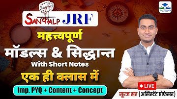 IMPORTANT THEORIES AND MODEL | COMPLETE GEOGRAPHY | UGC NET JRF GEOGRAPHY REVISION BY SURAJ SIR