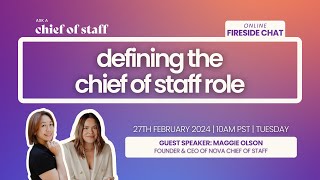 Defining The Chief Of Staff Role