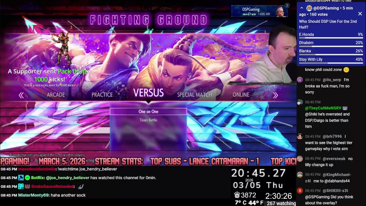 dsp Street Fighter 6 late stream
