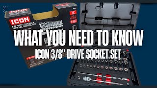 ICON 3/8" Socket Set Review: 90-Tooth Ratchet & Removable Storage