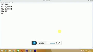 Division Operation of two 8-bit binary numbers