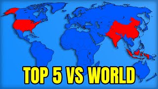What If The 5 Most Populated Countries Went To War With The World?