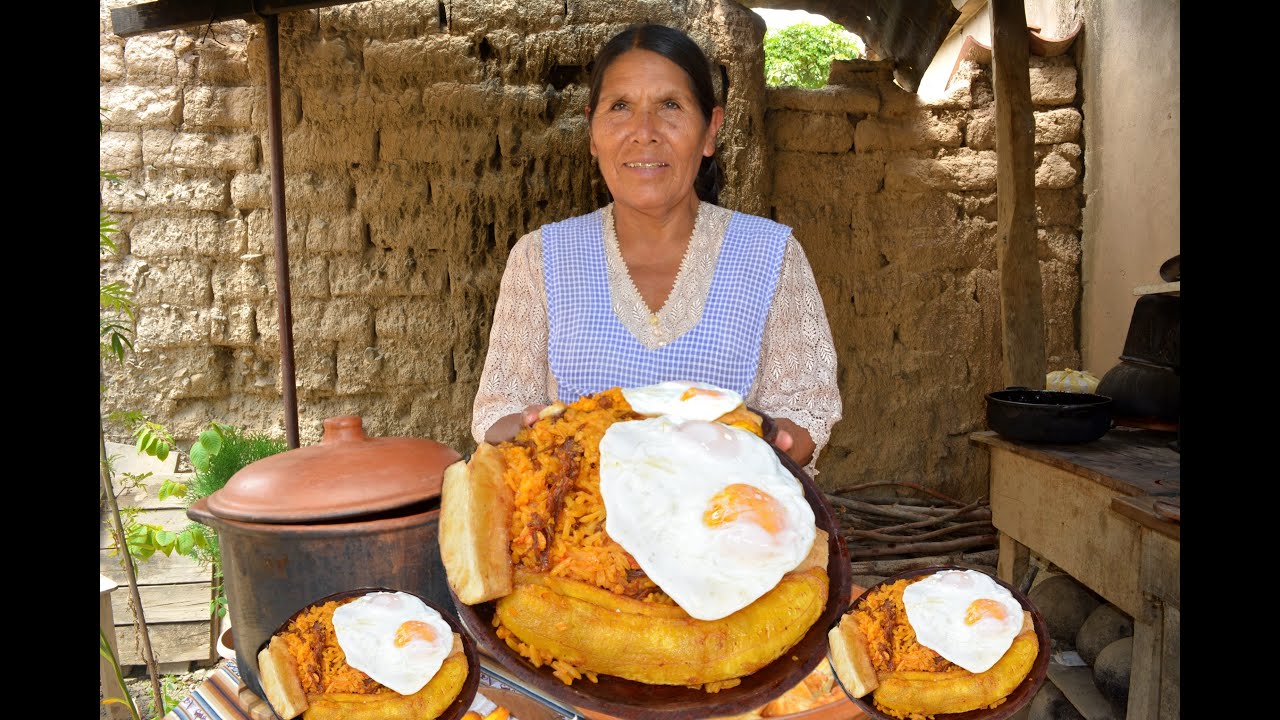 Majadito con charque | Delicioso, hecho en mi cocina a leña