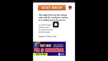 Mechanical MCQs for ECET 2025 🚀 | Q-87 Strategy to Achieve Top Rank!