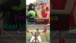 Emiru &amp; Maya  Real Life Angry Birds #emiru #mayahiga #twitchclips #twitch