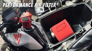 Installing UNI Performance air filter on my Yamaha MT 15 | PS MotoTube