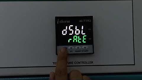 i-therm AI 7782 Temperature controller setting for Testing Oven Operation