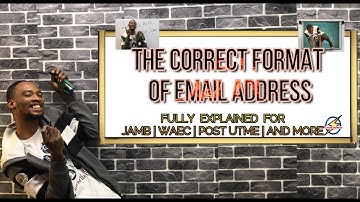 Correct Format of Email Address