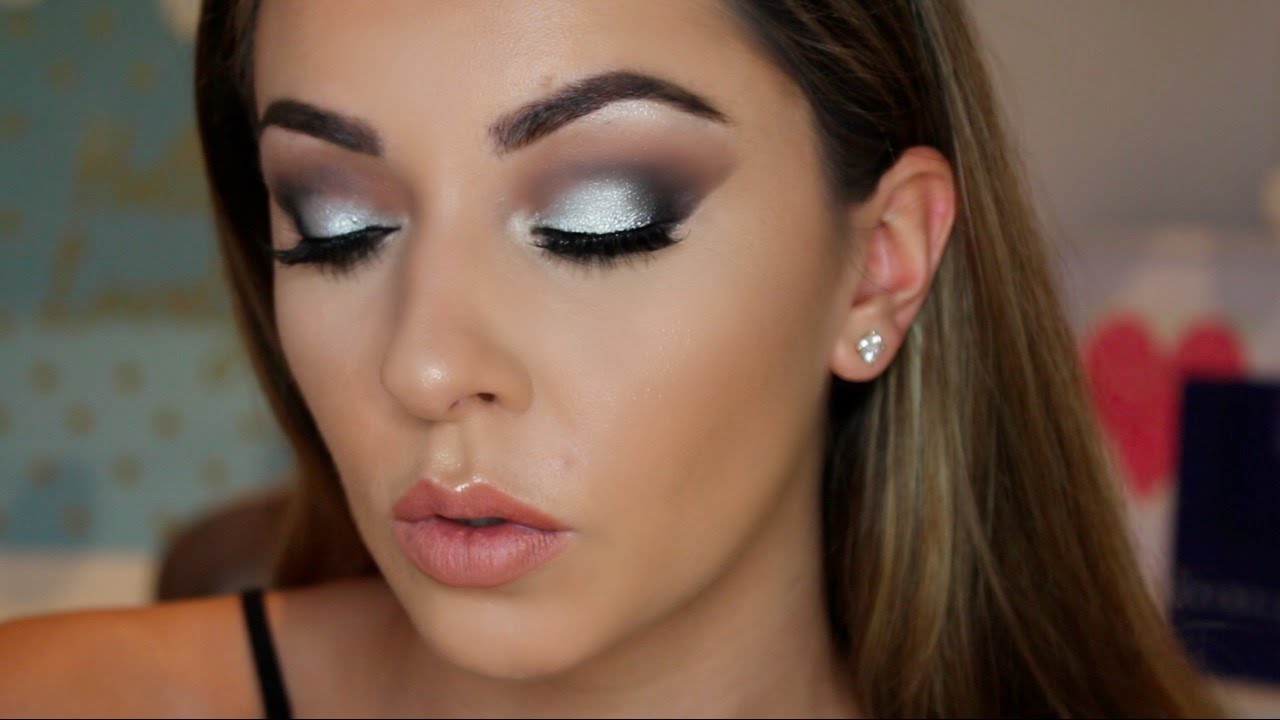 Holiday Inspired | Silver Smokey Eye Makeup Tutorial - YouTube