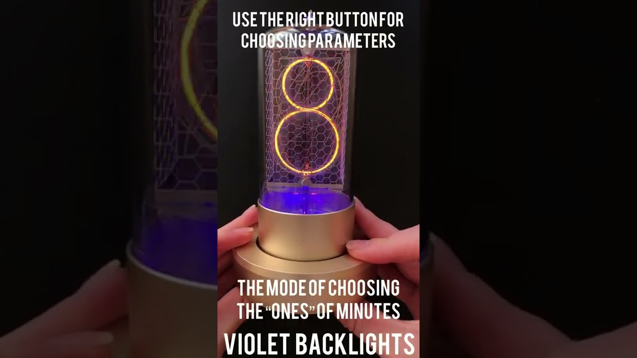 ZIN70 single nixie tube clock video manual of settings