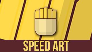 Speed Art | Fries Fast-Food ~ Flat Design