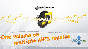 Set the same volume to multiple mp3 at once files with MP3Gain
